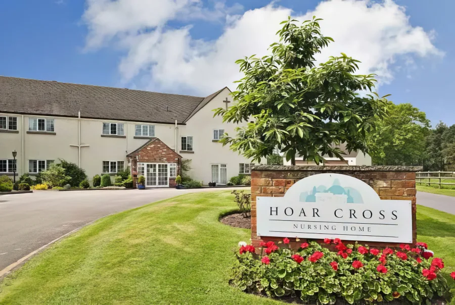 Hoar Cross sign outside of home